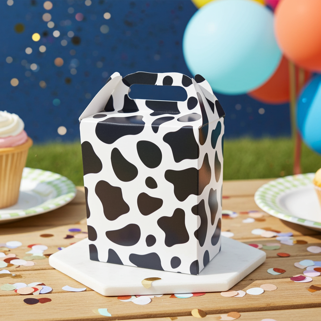Megakit Cumpleañero Vaca 40 pzas Bolsas, Vasos, Loncheras, Gorritos.
